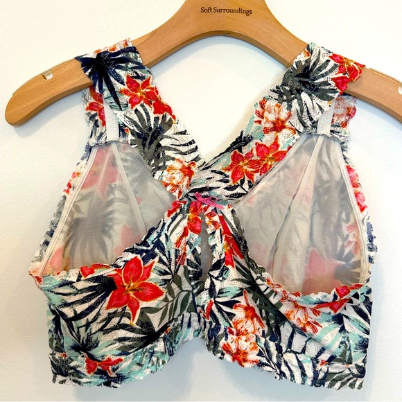 Cacique Racerback Bralette 14/16 tropical pattern - Picture 2 of 4